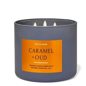 Bath and Body Works Caramel + Oud 3 Wick Candle
